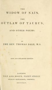 Cover of: The widow of Naïn: The outlaw of Taurus : and other poems