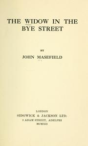 Cover of: The widow in the Bye street.