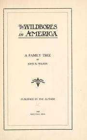 Cover of: The Wildbores in America: a family tree