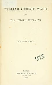 Cover of: William George Ward and the Oxford movement