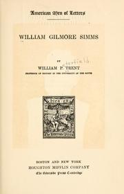 Cover of: William Gilmore Simms by William Peterfield Trent