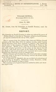 Cover of: William Howell. <To accompany Bill H. R. no. 513>...: Report...