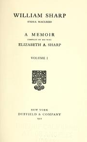 Cover of: William Sharp (Fiona Macleod) a memoir by Elizabeth A. Sharp