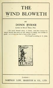 Cover of: The wind bloweth. by Donn Byrne, Donn Byrne