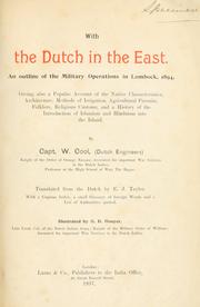 Cover of: With the Dutch in the East