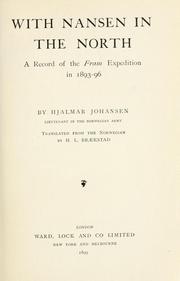 Cover of: With Nansen in the north: a record of the Fram expedition in 1893-96