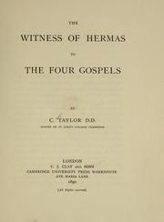 Cover of: The witness of Hermas to the four Gospels