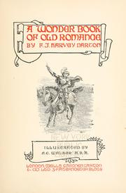 Cover of: wonder book of old romance