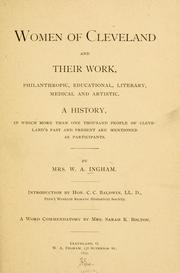 Cover of: Women of Cleveland and their work by Ingham, W. A. Mrs.