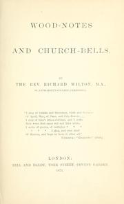 Cover of: Wood-notes and church bells. | Richard Wilton