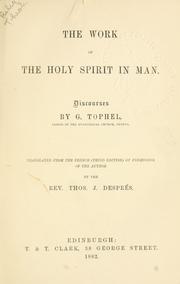 The work of the Holy Spirit in man by G. Tophel