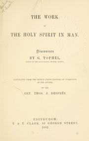 Cover of: The work of the Holy Spirit in man by G. Tophel