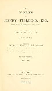 Cover of: The works of Henry Fielding, esq