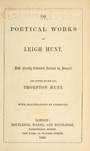 Cover of: The poetical works of Leigh Hunt