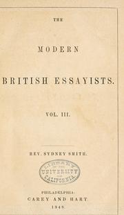Cover of: The works of the Rev. Sydney Smith. by Sydney Smith