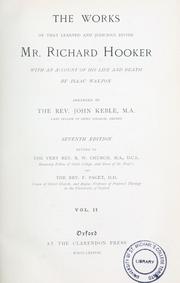 Cover of: The works of that learned and judicious divine, Mr. Richard Hooker by Richard Hooker