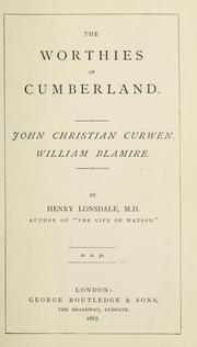 Cover of: worthies of Cumberland