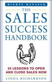 Cover of: The Sales Success Handbook (Mighty Manager) by Linda Richardson, Linda Richardson