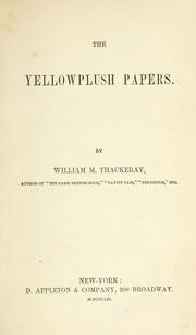 Cover of: The Yellowplush papers