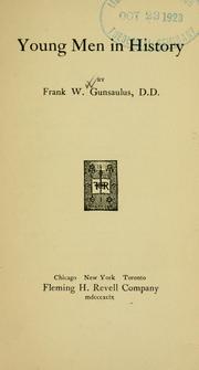 Cover of: Young men in history.
