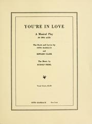 Cover of: You're in love by Friml, Rudolf