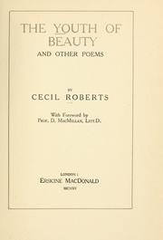 The youth of beauty and other poems by Cecil Roberts