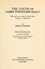 Cover of: The youth of James Whitcomb Riley: fortune's way with the poet from infancy to manhood