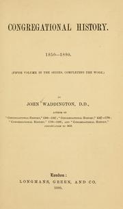 Cover of: Congregational history, 1850-1880.