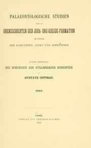 Cover of: Palaeontologische Mittheilungen aus dem Museum des Koeniglich-Bayerischen Staates. by Carl Albert Oppel