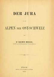 Cover of: Jura in den Alpen der Ost-Schwiez ...
