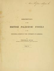 Cover of: synopsis of the classification of the British palaeozoic rocks ...: with a systematic description of the British palaeozoic fossils ... Text and plates.