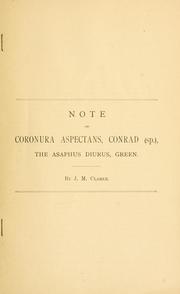 Cover of: Note on Coronura aspectans, Conrad (sp.), the Asaphus diurus, Green