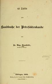 Cover of: Handbuch der Petrefaktenkunde by Quenstedt, Fr. Aug. von