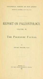 Cover of: paleozoic faunas.
