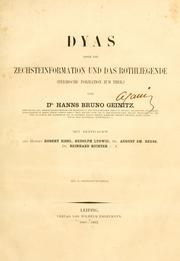 Cover of: Dyas oder die Zechsteinformation und das Rothliegende.