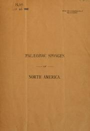 Cover of: Catalogue of recognized Palaeozoic sponges of North America. 1895. by William R. Head