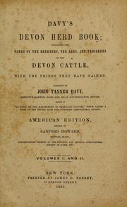 Cover of: Davy's Devon herd book by John Tanner Davy