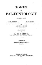 Cover of: Handbuch der Palæontologie