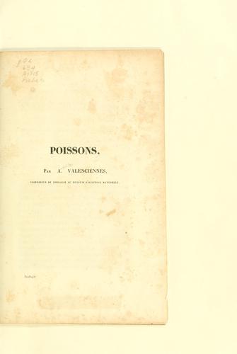 Poissons by Valenciennes M.
