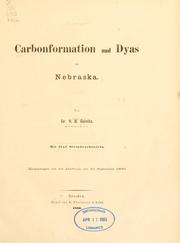 Cover of: Carbonformation und dyas in Nebraska