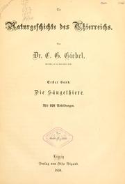 Die Naturgeschichte des Thierreichs by Giebel, C.