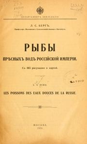 Cover of: Ryby priesnykh vod Rossiiskoi imperii.: S 365 risunkami i kartoi.
