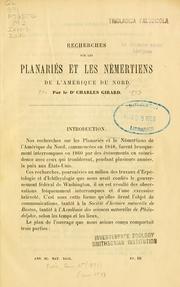 Cover of: Recherches sur les planariés et les némertiens de l'Amérique du Nord