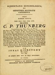 Cover of: Dissertatio entomologica de hemipteris rostatis capensibus by Carl Peter Thunberg