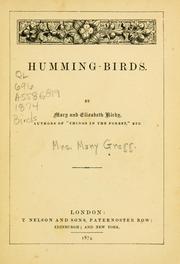Cover of: Humming-birds
