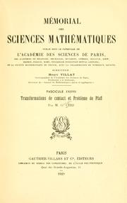 Cover of: Transformations de contact et probláeme de Pfaff