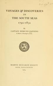 Cover of: Voyages & discoveries in the South Seas, 1792-1832 by Edmund Fanning