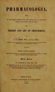 Cover of: Pharmacologia by John Ayrton Paris, John Ayrton Paris