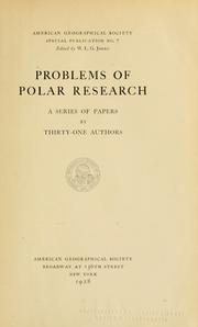 Cover of: Problems of polar research | American Geographical Society of New York.