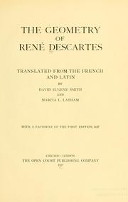 Cover of: geometry of Renâe Descartes | RenГ© Descartes